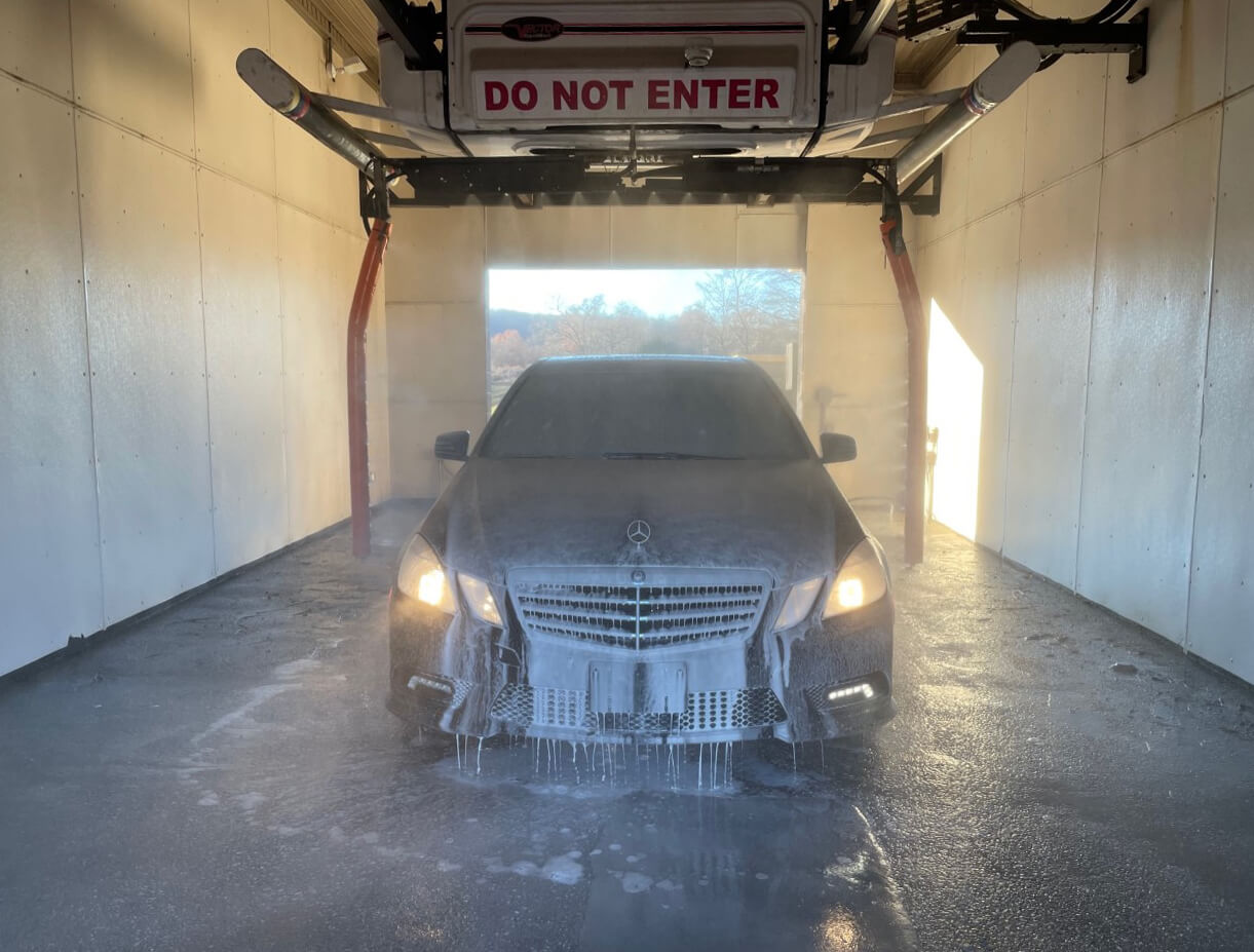 AllRoads Car Wash Self-Serve Bays Washing Car