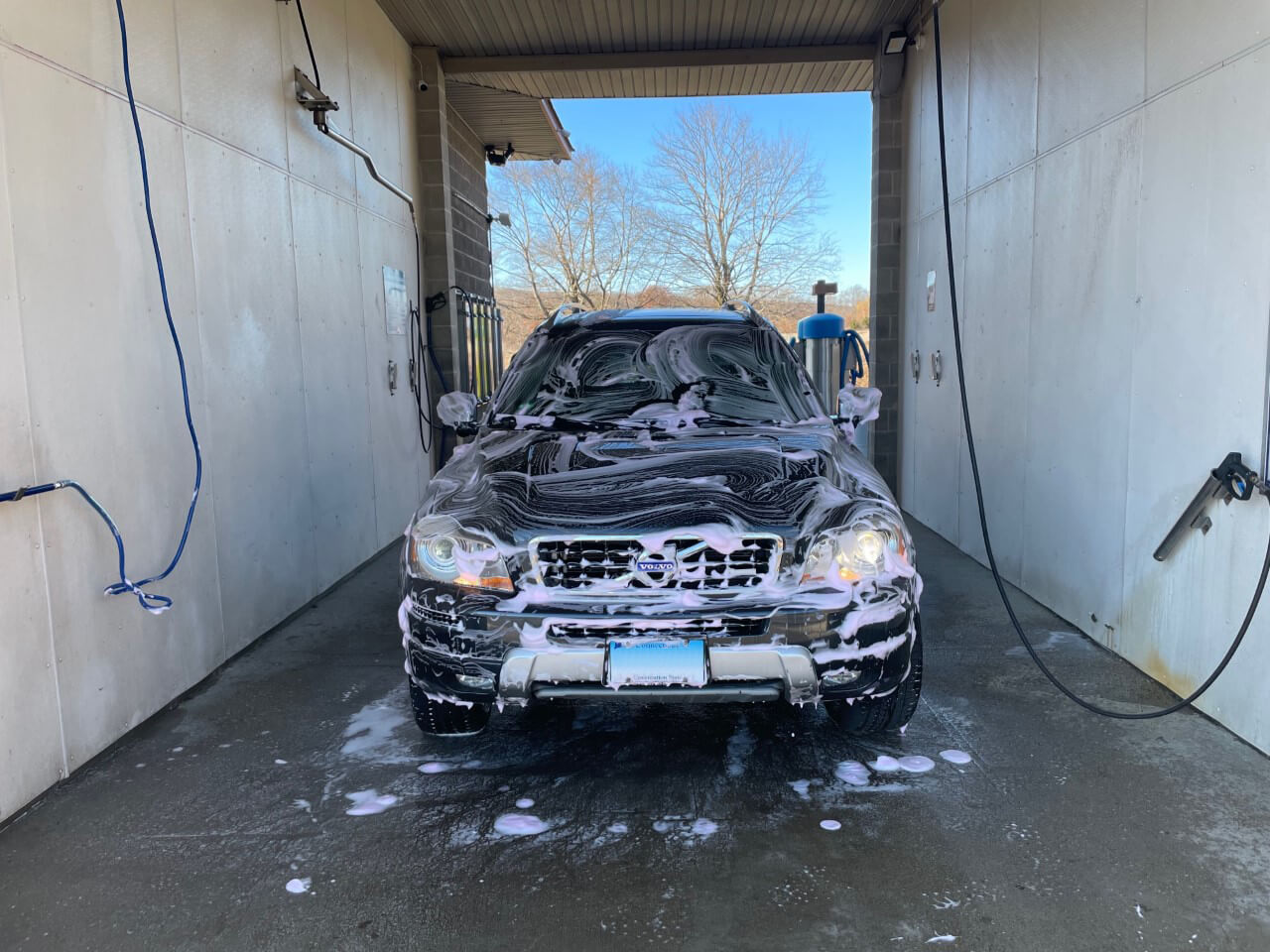 AllRoads Car Wash Self-Serve Bays Washing Car