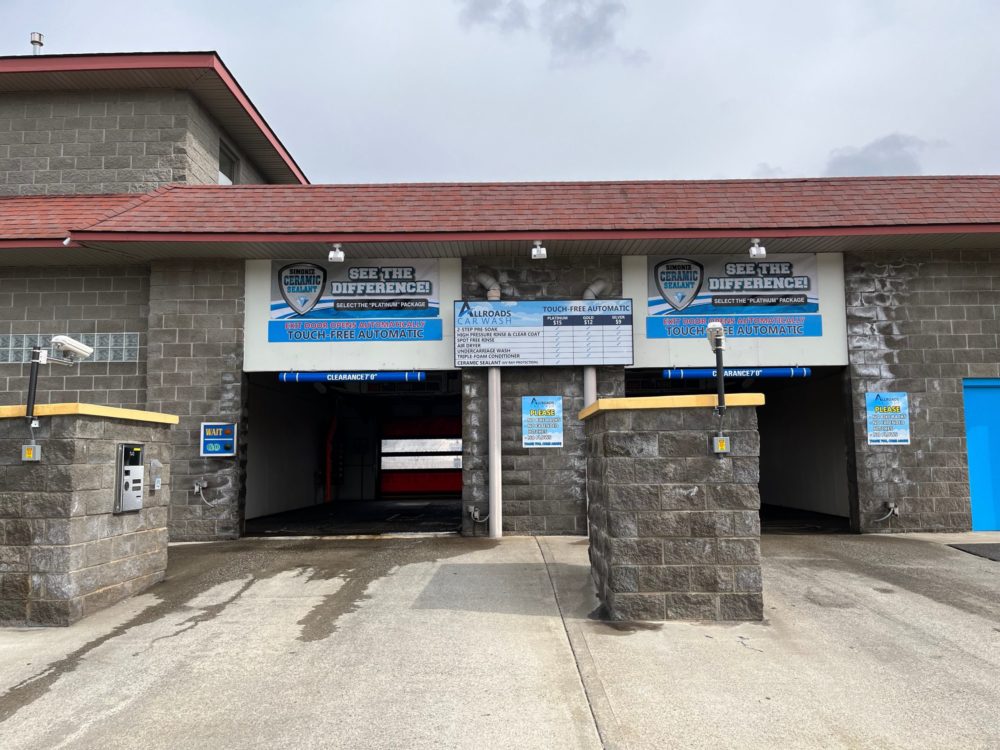 Touchless Car Wash Bay Entrance
